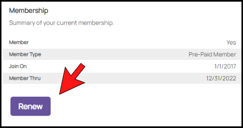 Renew Membership Step 1