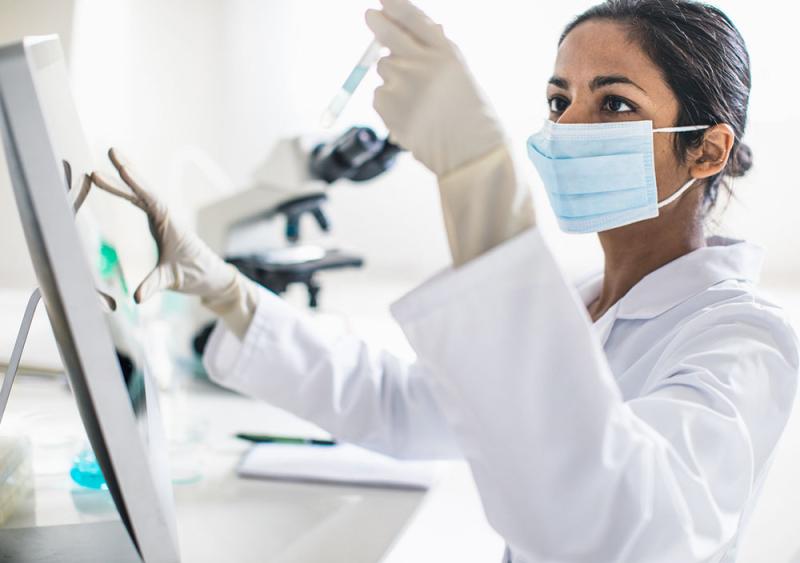 Woman in a lab